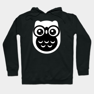 Black and White Cute baby owl Hoodie